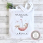 Preview: zuckersüße Freundebuchtasche Tasche Hase (personalisiert) Freund Kindergarten Schule Wunschname KITA Kindergarten Einschulung Lüttentüddel®